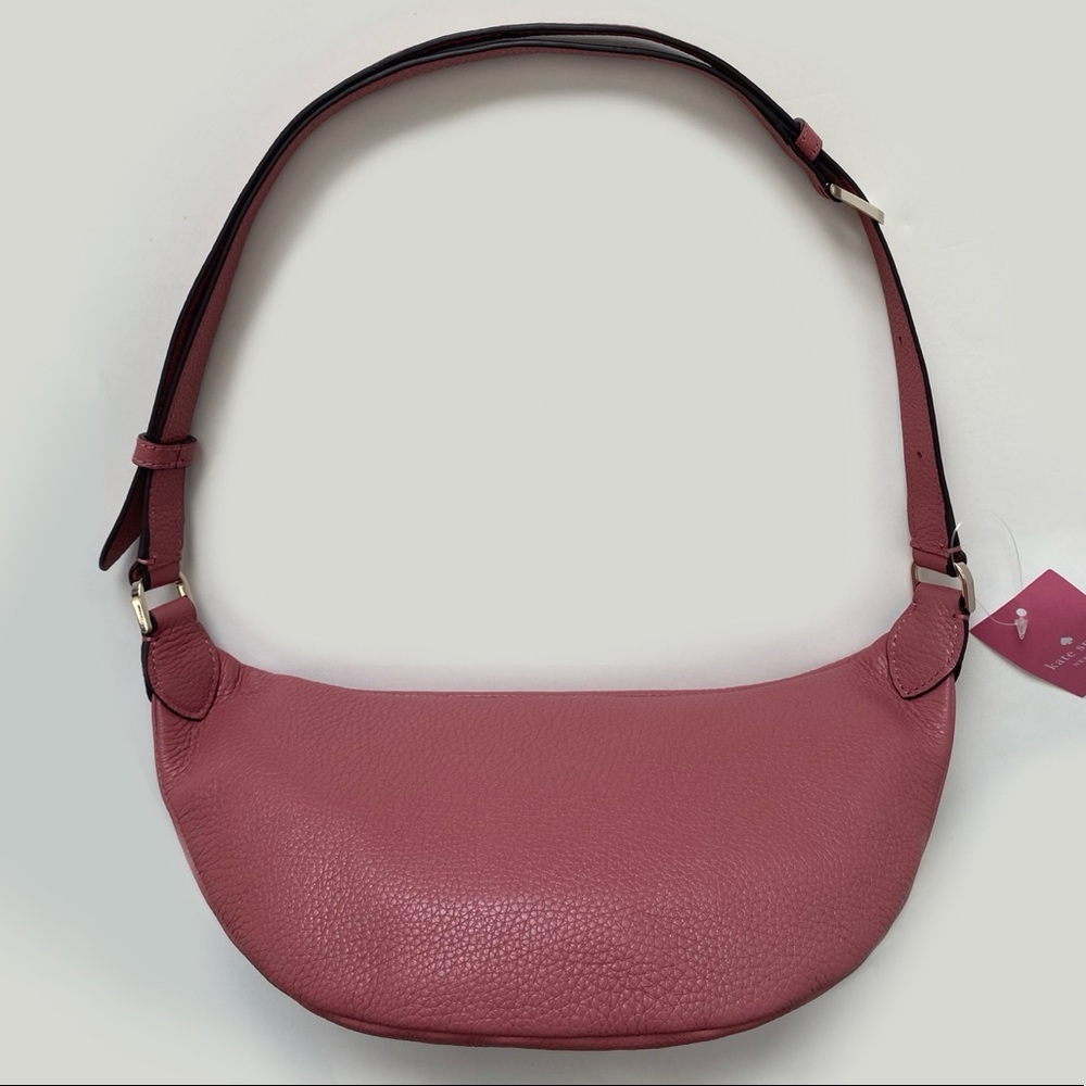 ♠️Kate Spade Leila Leather Belt Bag Fanny Pack Pomegranate Pink NWT - Picture 5 of 9